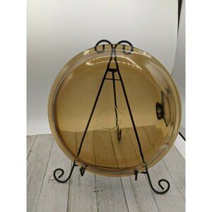 Anchor Hocking #1 Pie Plate Glass Dish #460 Amber Brown 9" NOS